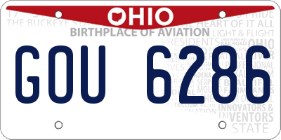 OH license plate GOU6286