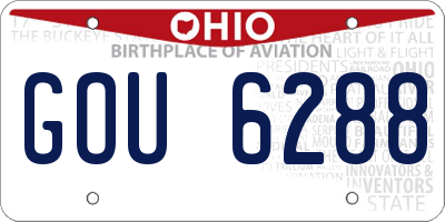 OH license plate GOU6288