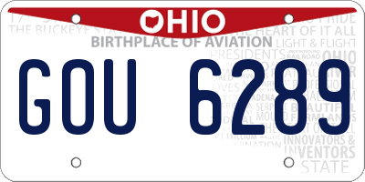 OH license plate GOU6289