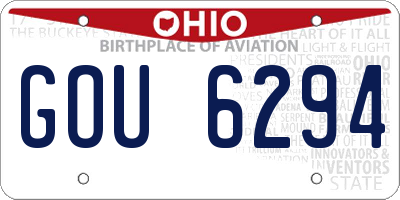 OH license plate GOU6294