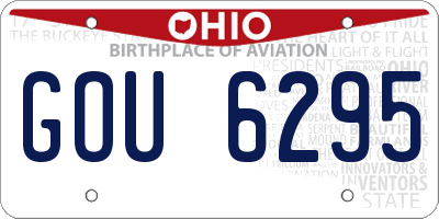 OH license plate GOU6295