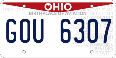 OH license plate GOU6307