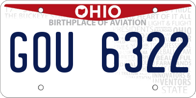 OH license plate GOU6322