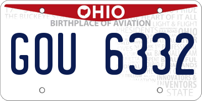 OH license plate GOU6332