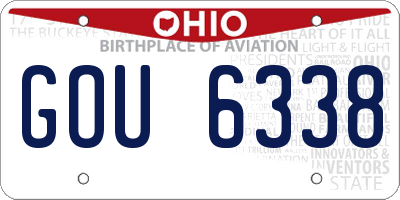 OH license plate GOU6338