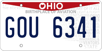 OH license plate GOU6341