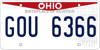 OH license plate GOU6366