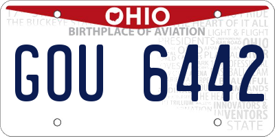OH license plate GOU6442