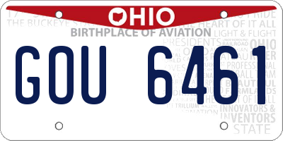 OH license plate GOU6461