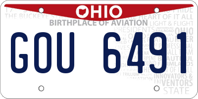 OH license plate GOU6491