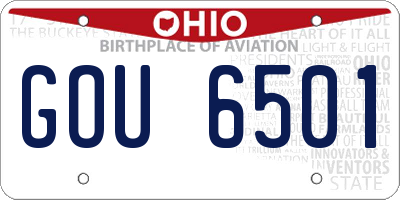 OH license plate GOU6501
