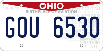 OH license plate GOU6530