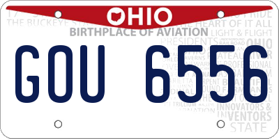 OH license plate GOU6556