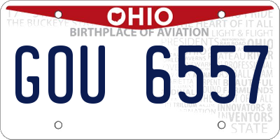 OH license plate GOU6557