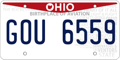 OH license plate GOU6559