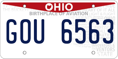 OH license plate GOU6563