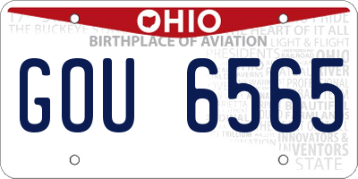 OH license plate GOU6565
