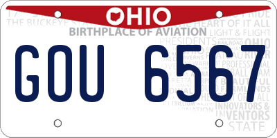 OH license plate GOU6567