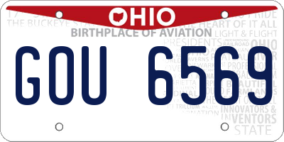OH license plate GOU6569