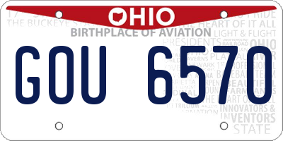 OH license plate GOU6570