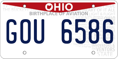 OH license plate GOU6586