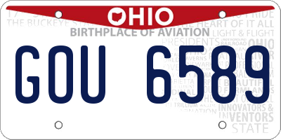 OH license plate GOU6589
