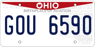 OH license plate GOU6590