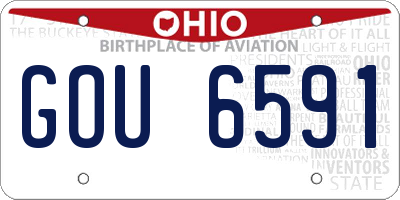 OH license plate GOU6591