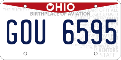 OH license plate GOU6595