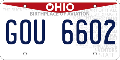 OH license plate GOU6602