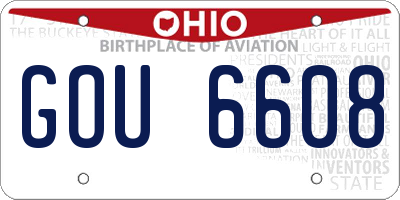 OH license plate GOU6608