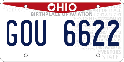 OH license plate GOU6622