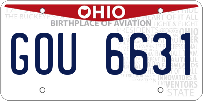 OH license plate GOU6631