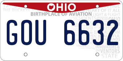 OH license plate GOU6632
