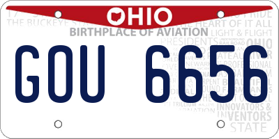 OH license plate GOU6656