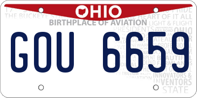 OH license plate GOU6659