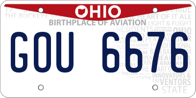 OH license plate GOU6676