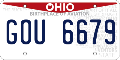 OH license plate GOU6679