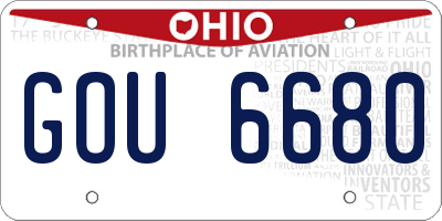 OH license plate GOU6680