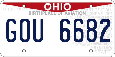 OH license plate GOU6682