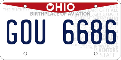 OH license plate GOU6686