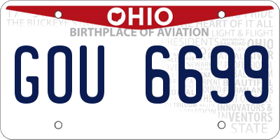 OH license plate GOU6699