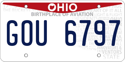 OH license plate GOU6797