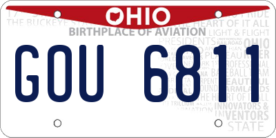 OH license plate GOU6811