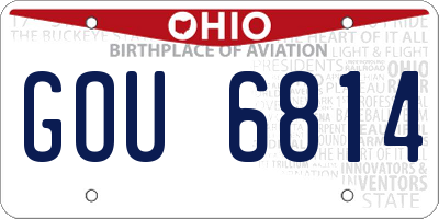 OH license plate GOU6814