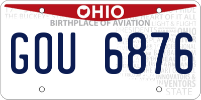 OH license plate GOU6876