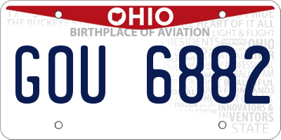 OH license plate GOU6882