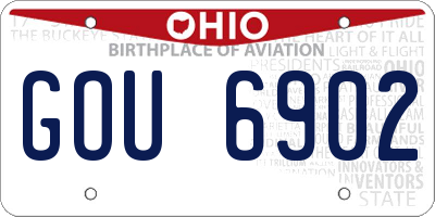 OH license plate GOU6902