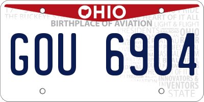 OH license plate GOU6904