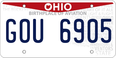 OH license plate GOU6905